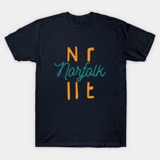 Norfolk NE City Typography T-Shirt